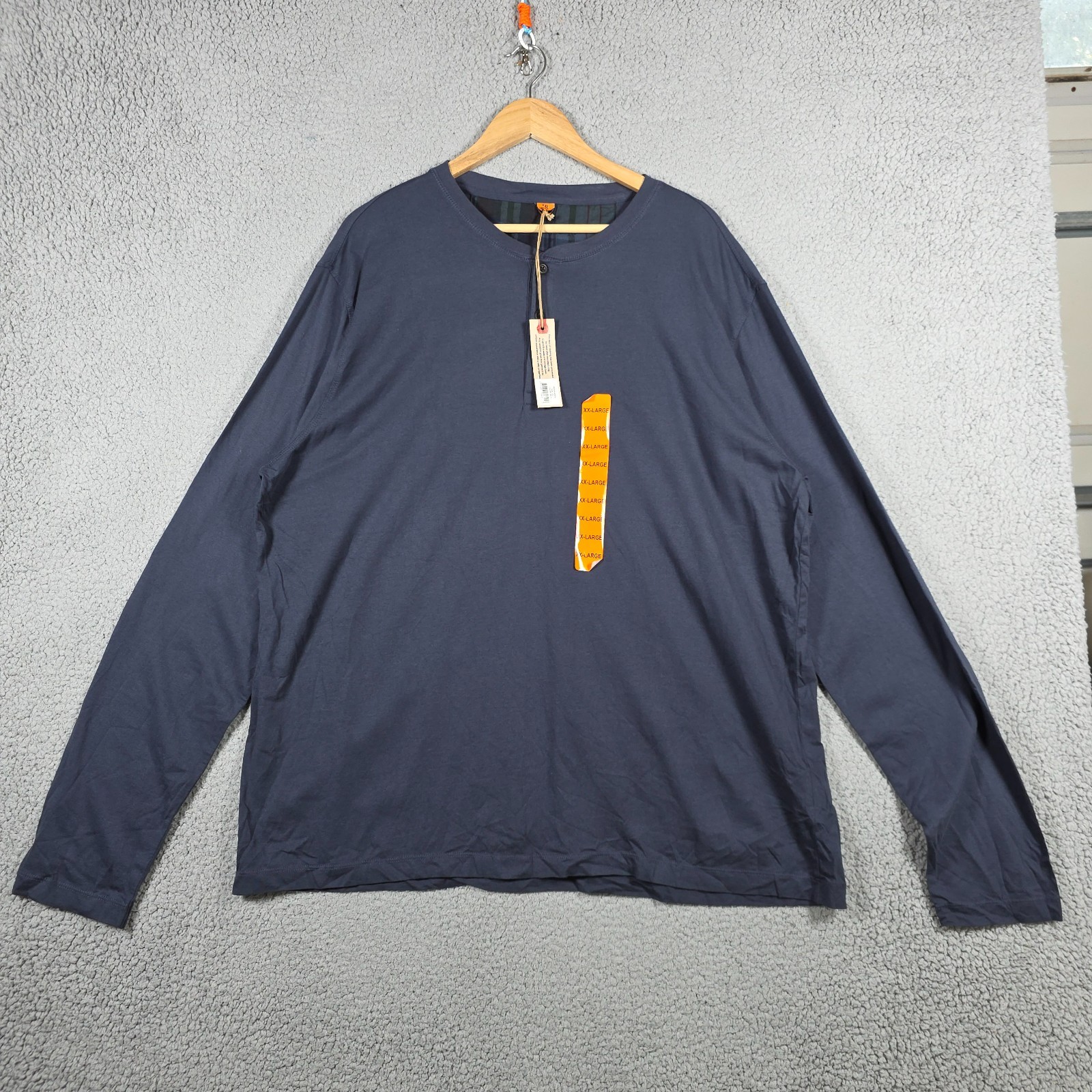 Tailor Vintage Henley Shirt Mens Size 2XL Navey 100% Cotton SOft Lightweight NWT gallery