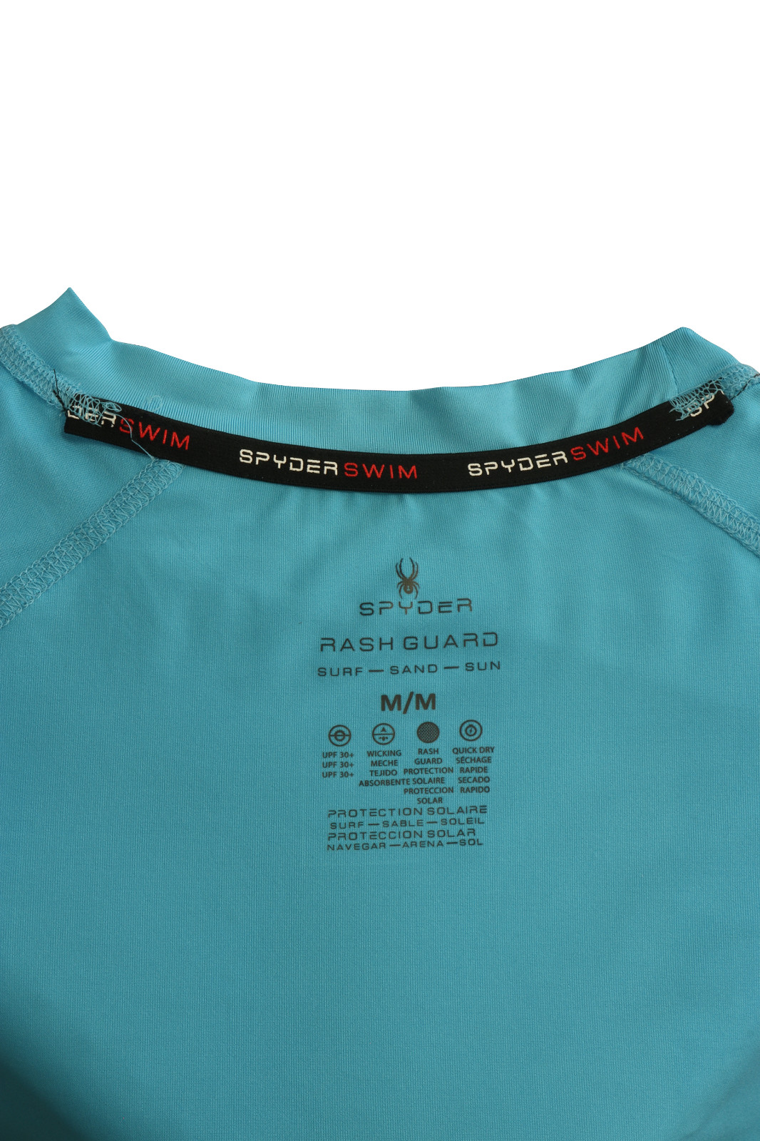 Spyder Men's T-Shirt Aqua Blue UPF30+ Rash Guard L/S (S01A) gallery
