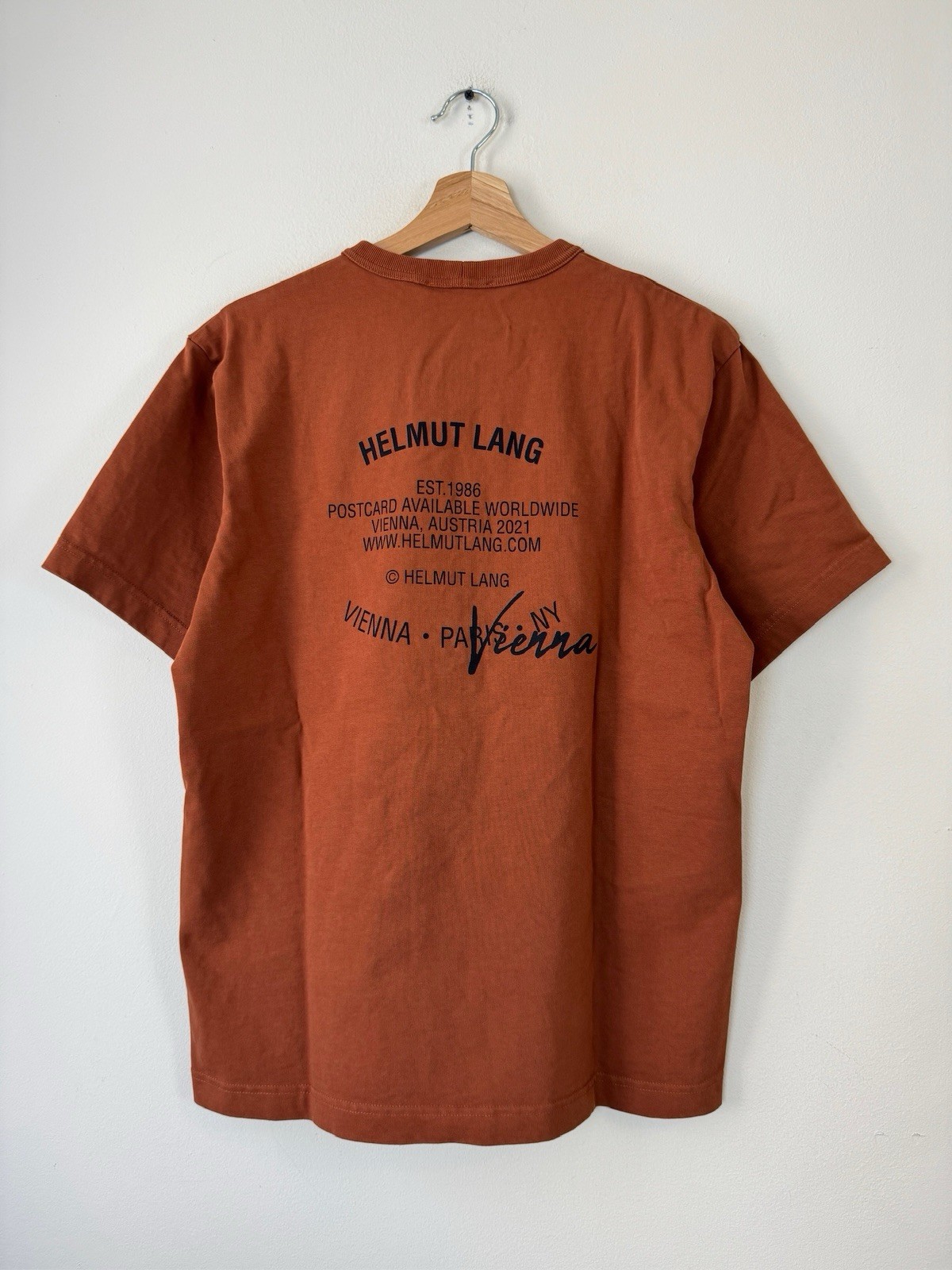 Helmut Lang Fashion Brand Vienna Austria Orange Tee Shirt - Medium gallery