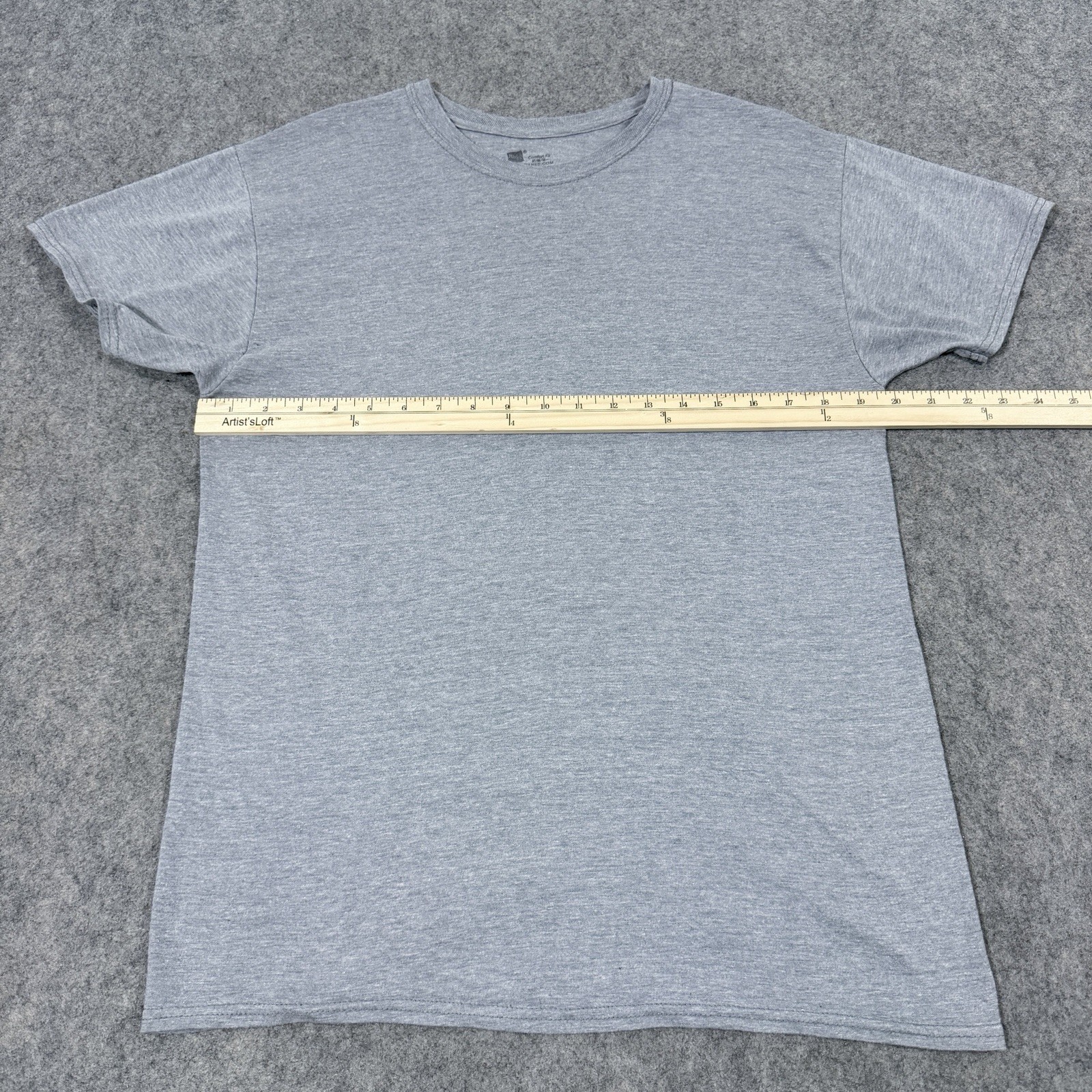 Hanes Comfort Fit Tagless Short Sleeve Casual T-Shirt Fit Men's Size Medium Gray gallery