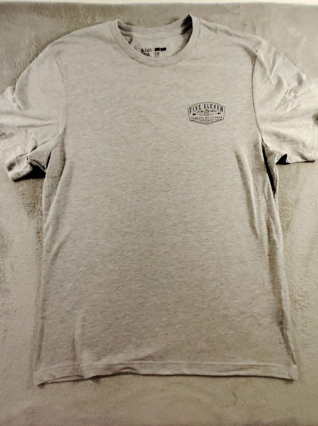 5.11 Tactical Shirt Mens L Gray Purpose Built Gear Graphic Crew Neck Tagless