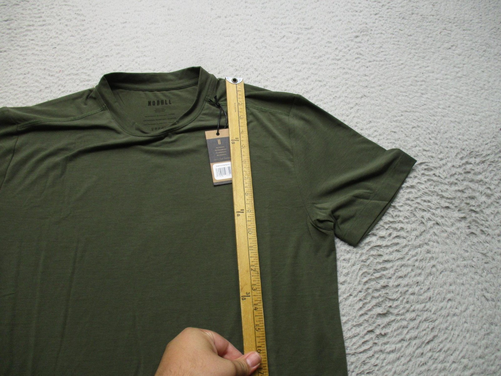 NOBULL Shirt Mens L Green Lightweight Stretch Crewneck Athletic Training Tee gallery