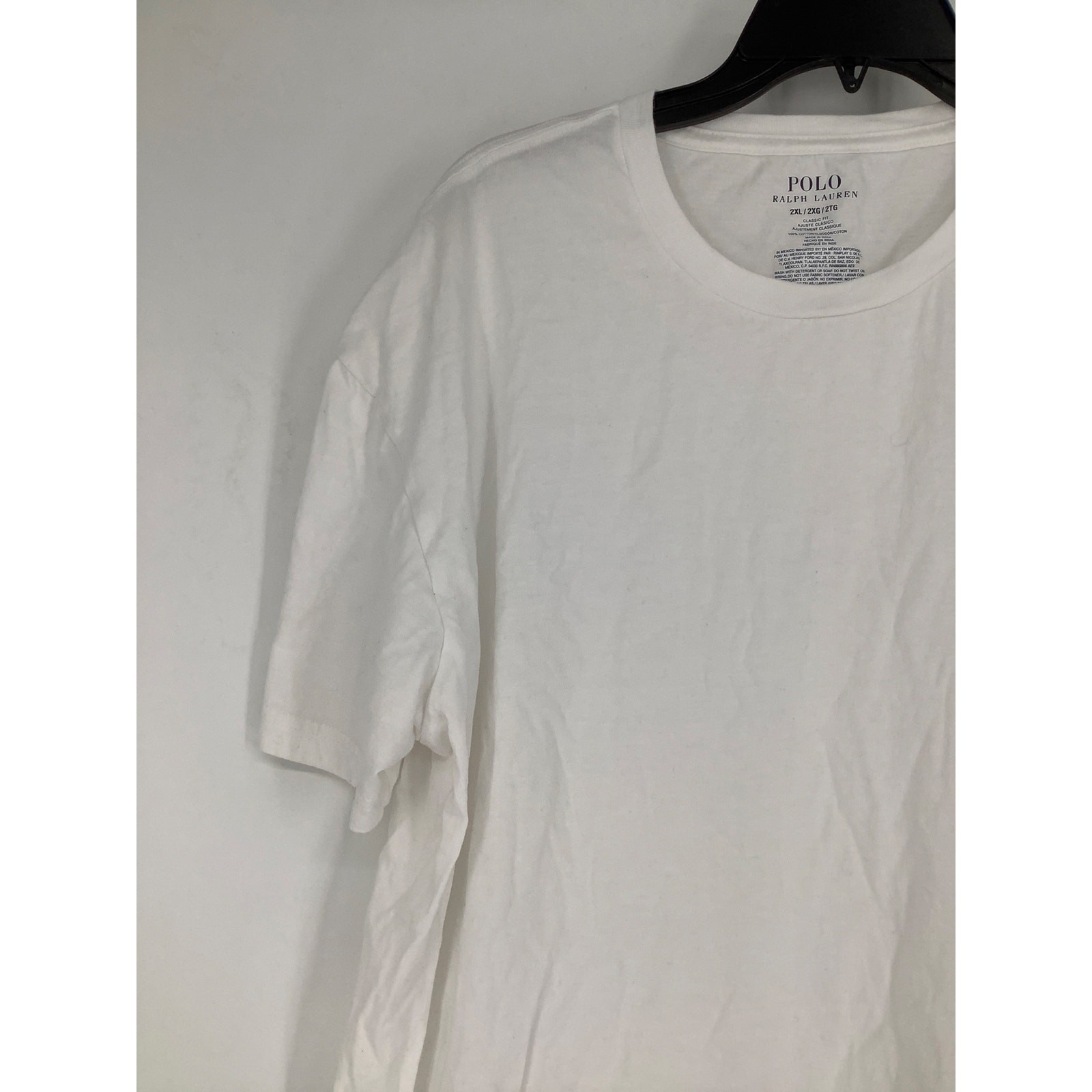 Polo Ralph Lauren Men's 2XL White Classic Fit Crew Neck Cotton Preppy Tee I5-22 gallery