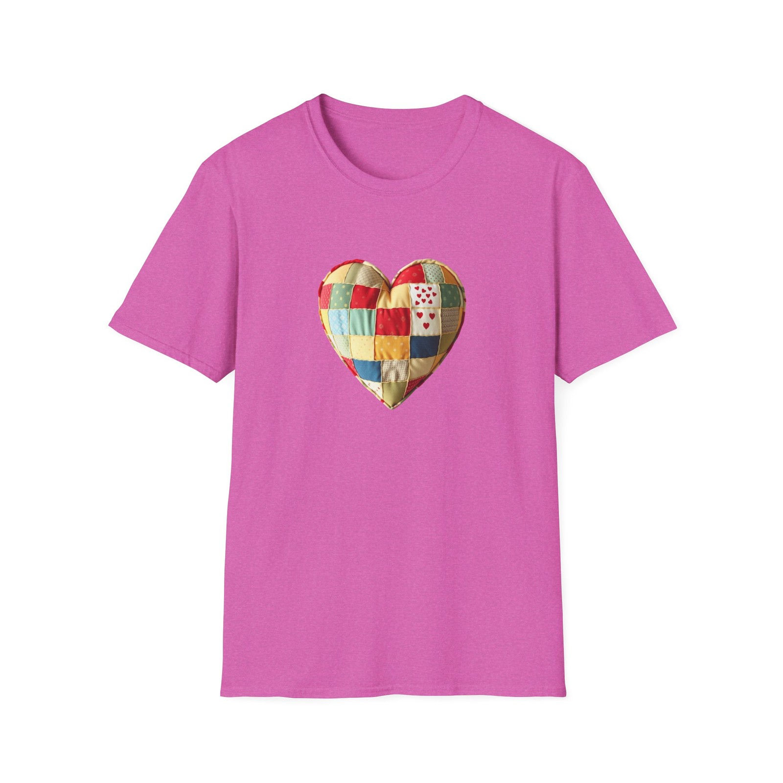 Faux Patchwork Quilted Heart T-Shirt | Patch Heart Tee gallery