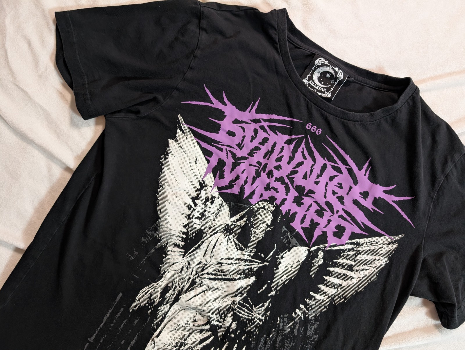 Killstar The Future is Uncertain Short Sleeve Black Graphic T-Shirt Large gallery