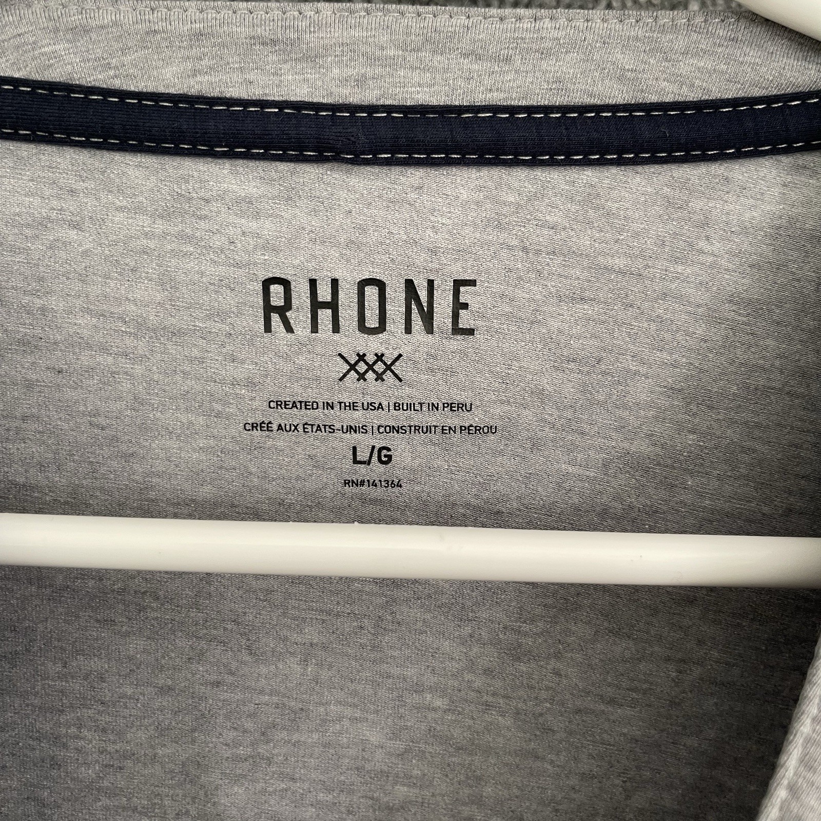 Rhone Element Lounge Henley Shirt Men’s Sz L Long Sleeve Casual Gray gallery