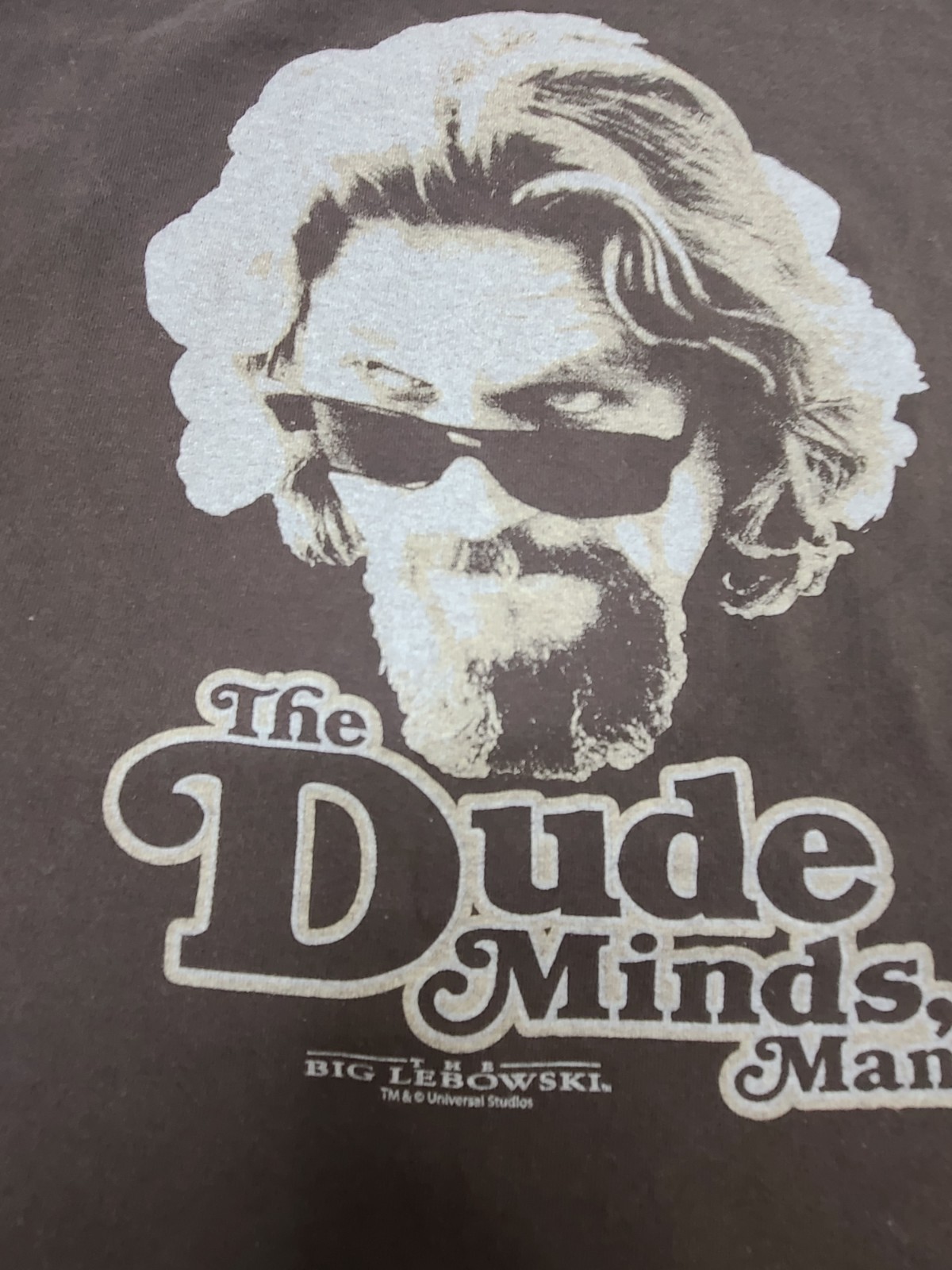 Big Lebowski The Dude Abides Shirt Mens Large Movie Promo Tee Jeff Bridges gallery