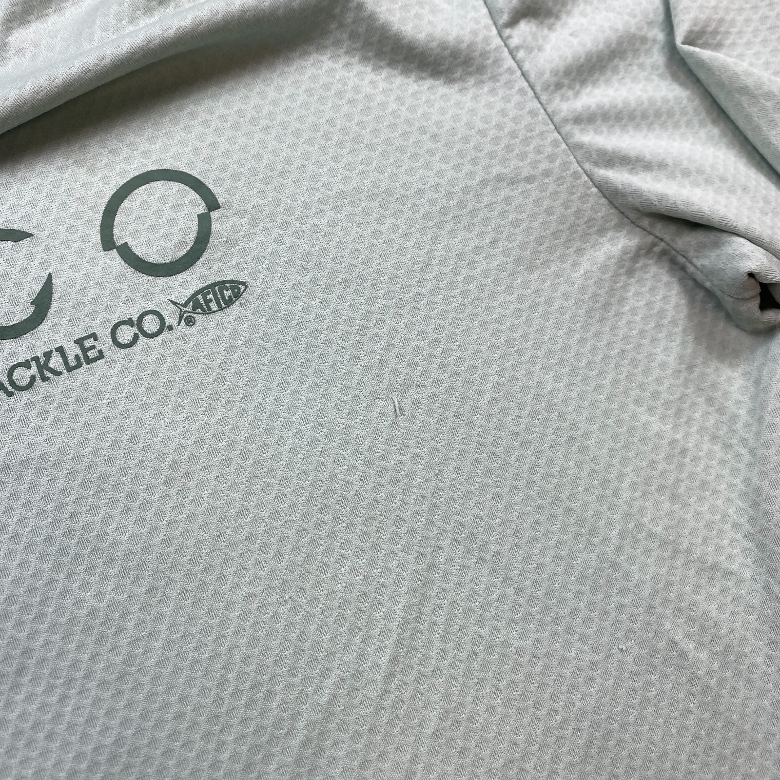 Aftco Shirt Large Green Performance Camp Fishing Hike Boat Shark Outdoors Mens gallery