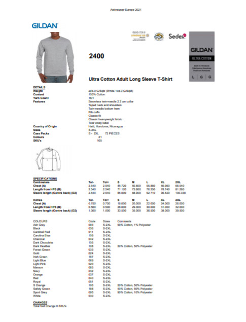 Personalised Custom Embroidered Men Long Sleeve T-Shirt Crew Neck Casual Tee Top gallery