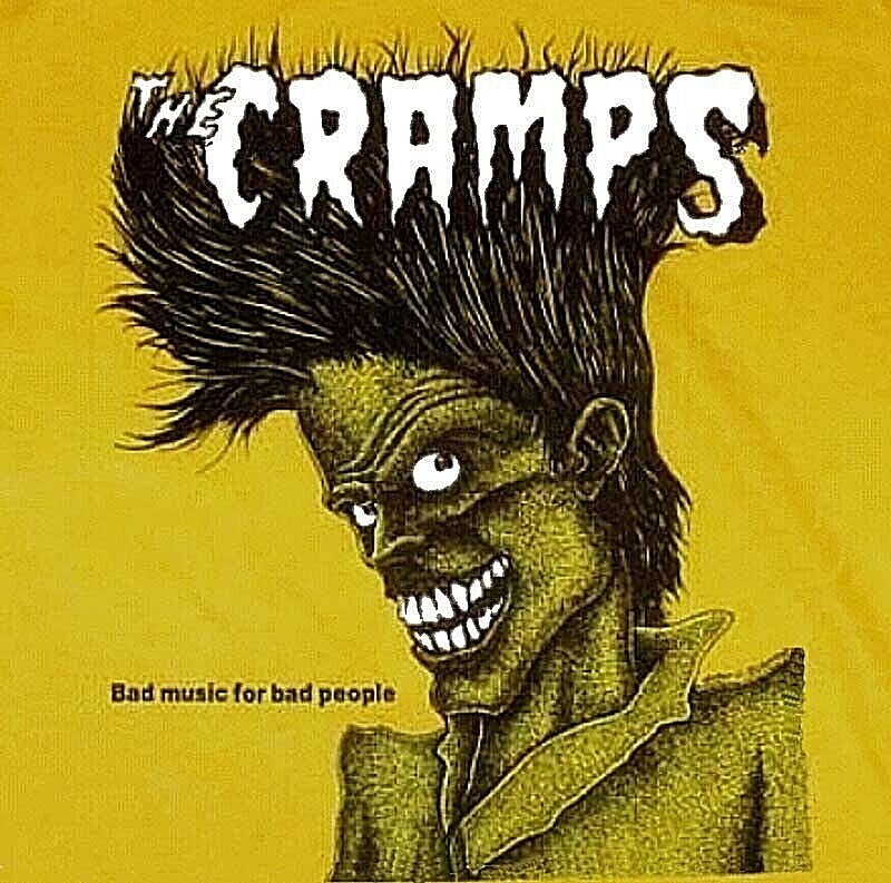 Authentic The Cramps Bad Music for Bad People Yellow Band T-Shirt badhabitmerch gallery