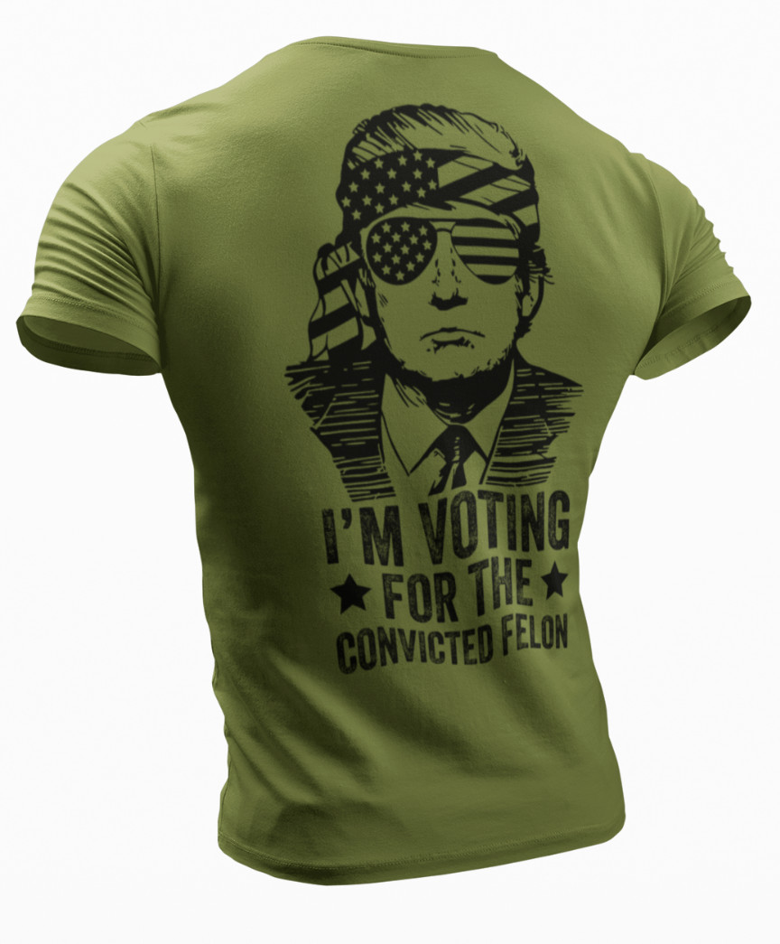 I'm Voting Convicted Felon Funny Trump 2024 Political Election Funny Trump Shirt gallery