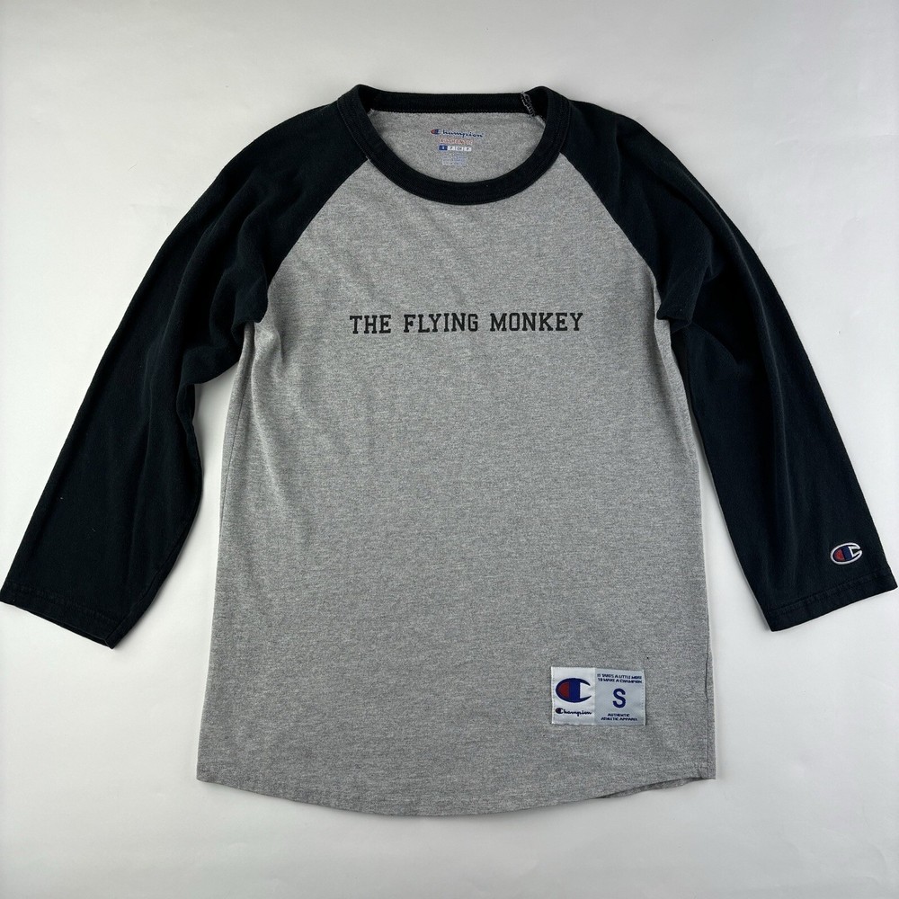 Champion 3/4 Raglan Sleeve Baseball Shirt The Flying Monkey Size Small