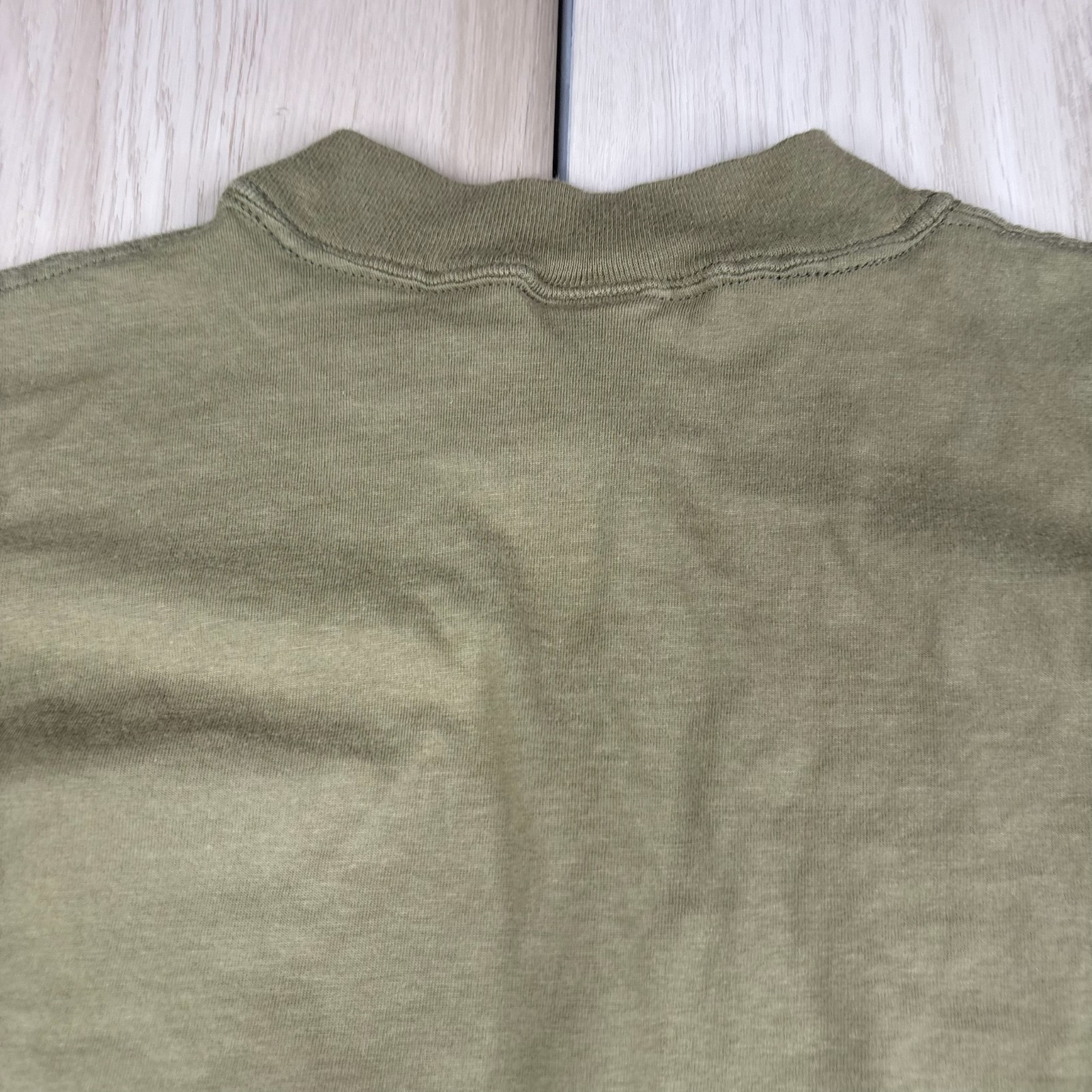 Russell Athletic Mens Khaki Green High Cotton Long Sleeve Graphic T-Shirt 2XL gallery