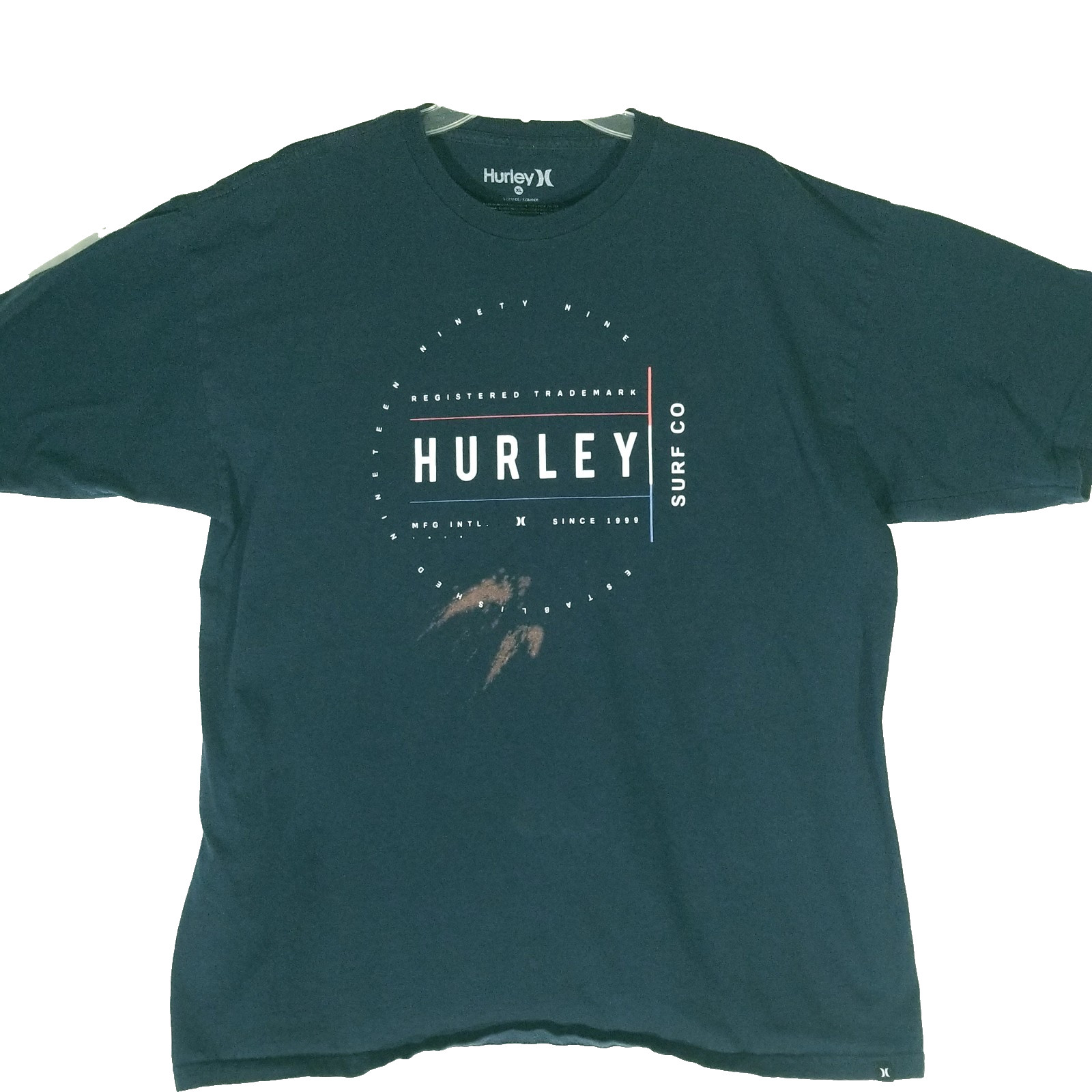 Hurley Shirt Men XL Navy Surf Co Registered Trademark Logo Graphic Tee Cotton gallery