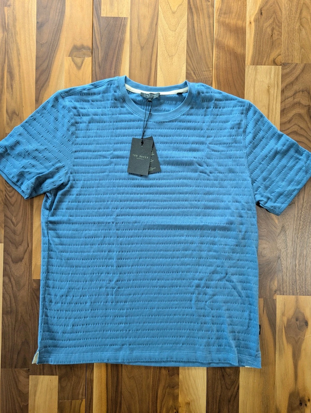 Ted Baker London Striped Jacquardt Dark Blue Tshirt gallery