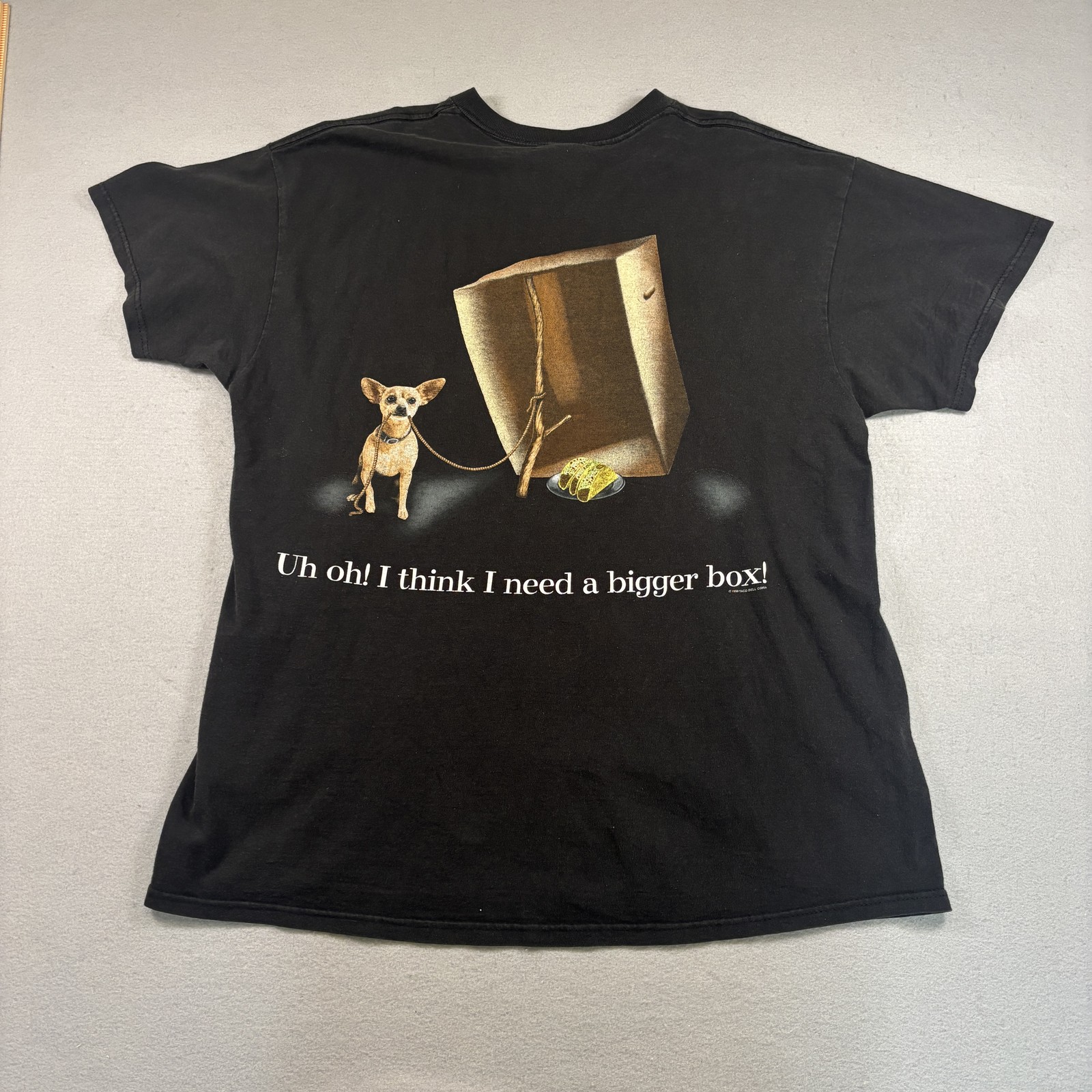 Delta Pro Weight T-Shirt Men's XL Black Taco Bell Promo Chiwaua Here Lizard gallery