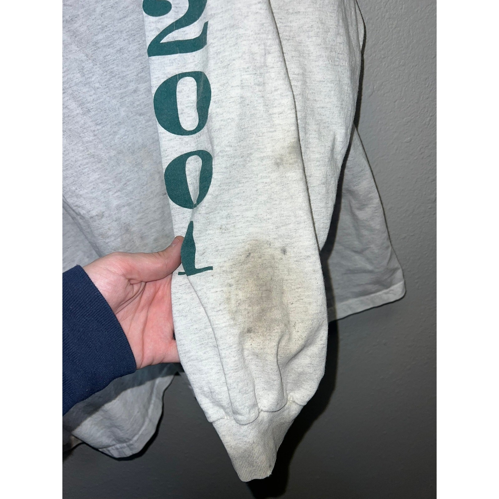 Vintage Garden of The Gods Long Sleeve Shirt P803 2001 Gray Worn Tee Stained XL gallery