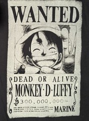 Sigma Brazil One Piece – Monkey D. Luffy Wanted Poster T-shirt Men’s Size S