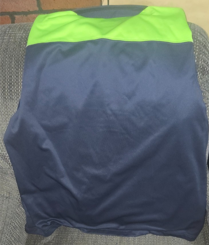 NFL Team Apparel Mens Blue & Green Seattle Seahawks Football 1/4 Zip Jacket 2XL gallery