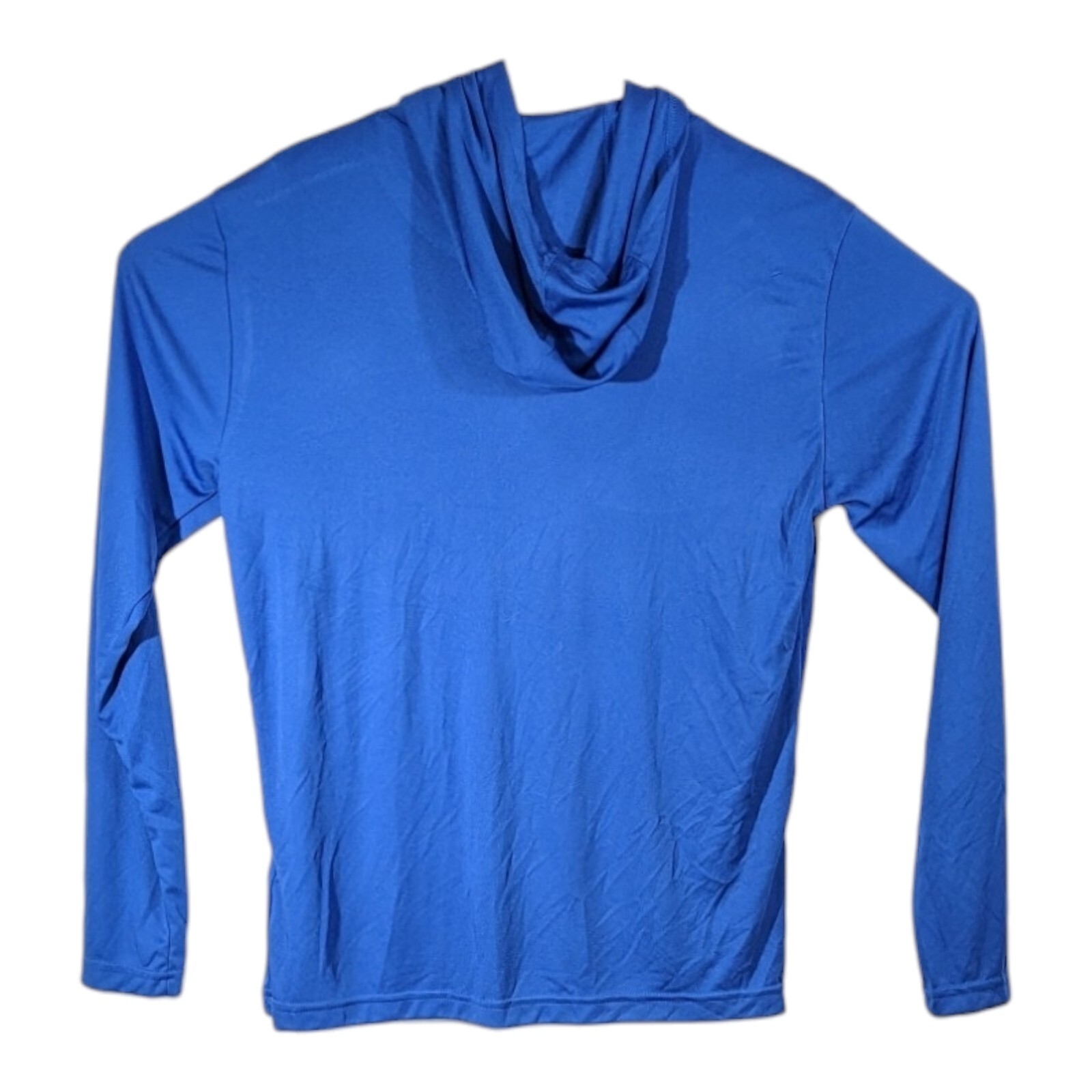2 Long Sleeve Plain Lighter Blue Workout Shirts Hood Size Medium M/L Loose Solid gallery