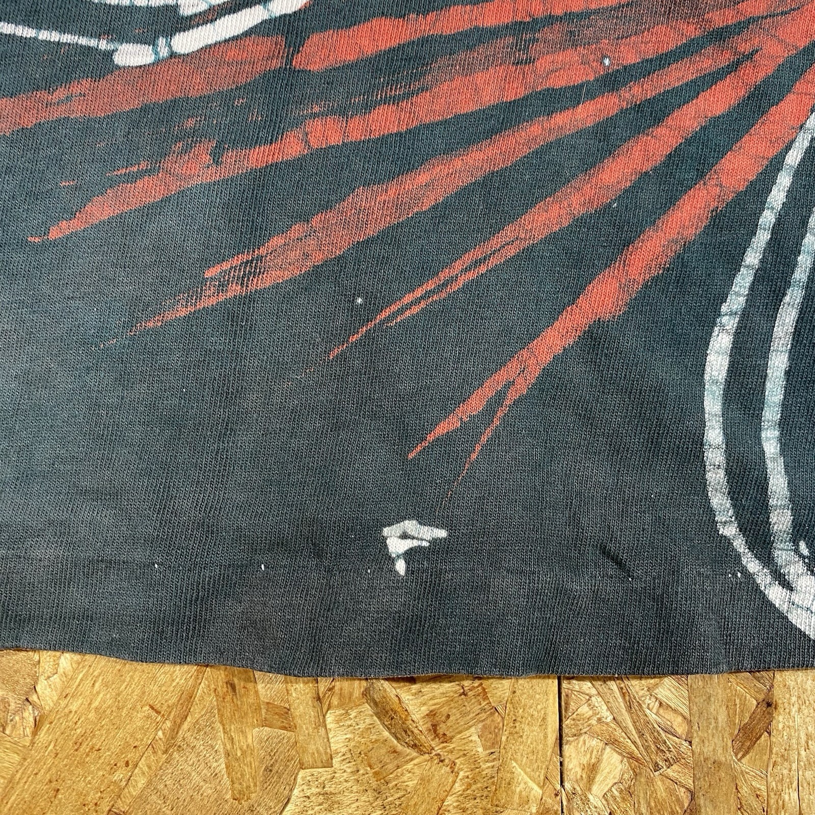 Vintage 90s Batik Bleach Dye Art Single Stitch All Over Print Shirt Size XL gallery