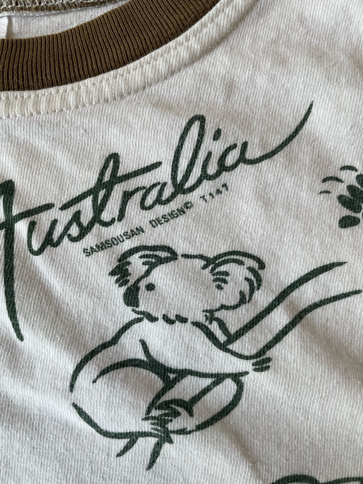 Australia Tshirt Women's Size Large Samsousan Graphic Print Koala White Green gallery