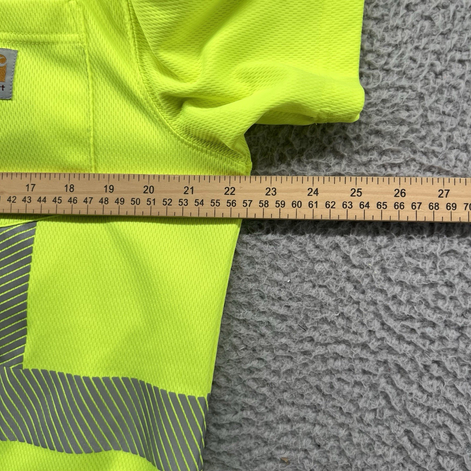 Carhartt Reflective Shirt Mens Medium Neon Yellow Pocket T High Visibility Work gallery