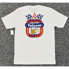 Volcom Mens Large White Fifth Gear SST Party Racing Graphic Shirt 2024 NWT