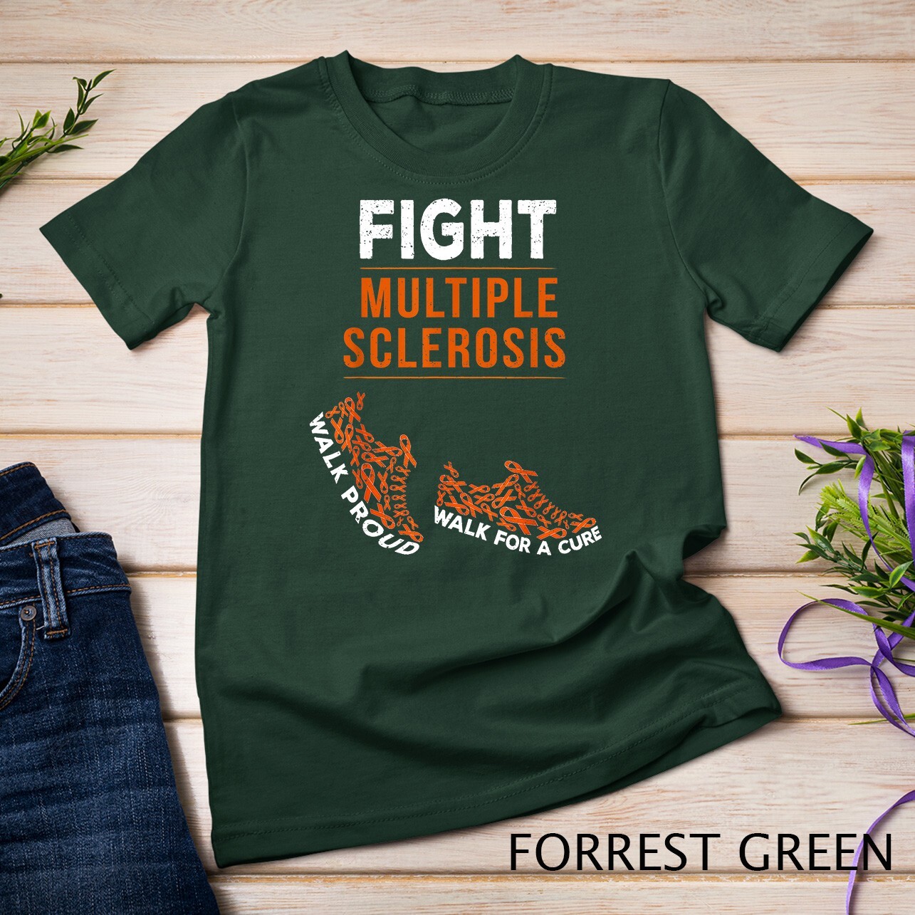 Fight Multiple Sclerosis MS Awareness Warrior Ribbon Unisex T-shirt gallery
