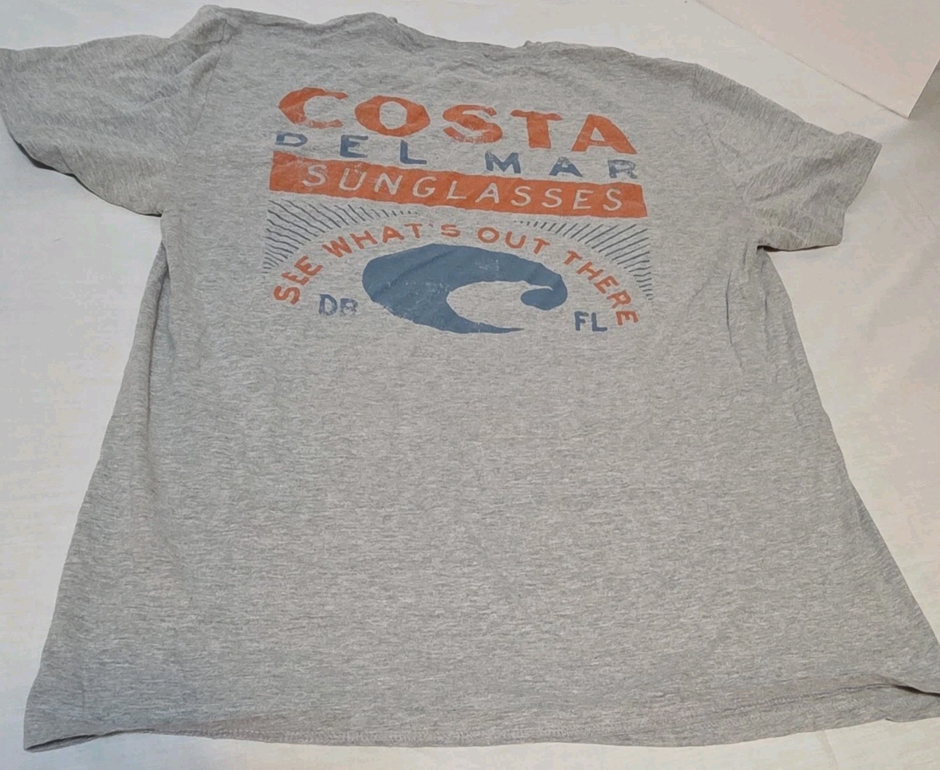 Costa Del Mar Men’s Gray Graphic Logo Crew Neck Short Sleeve T-Shirt Size L gallery