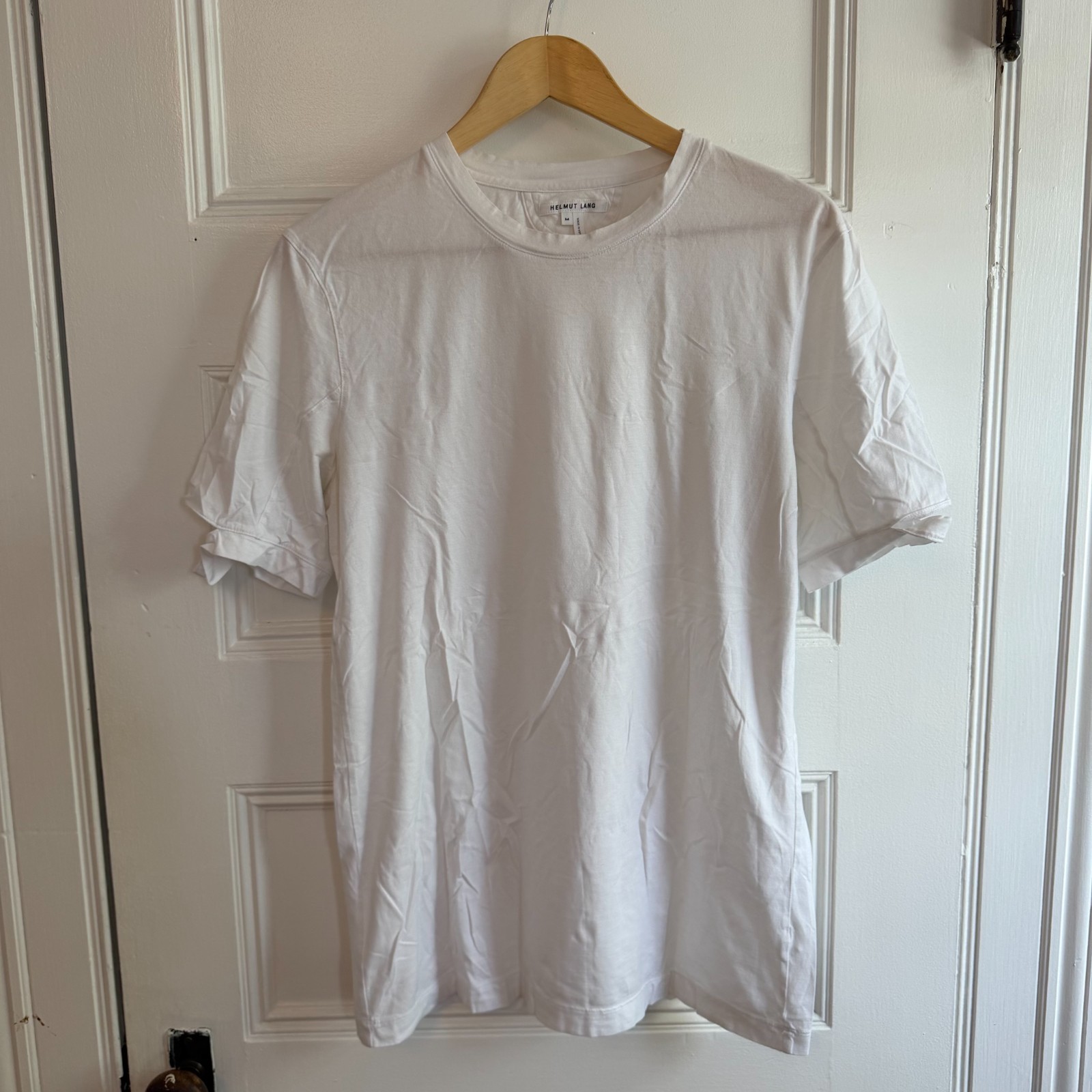 Helmut Lang White T Shirt Mens Designer Minimalist Cotton Crew Neck Archive gallery