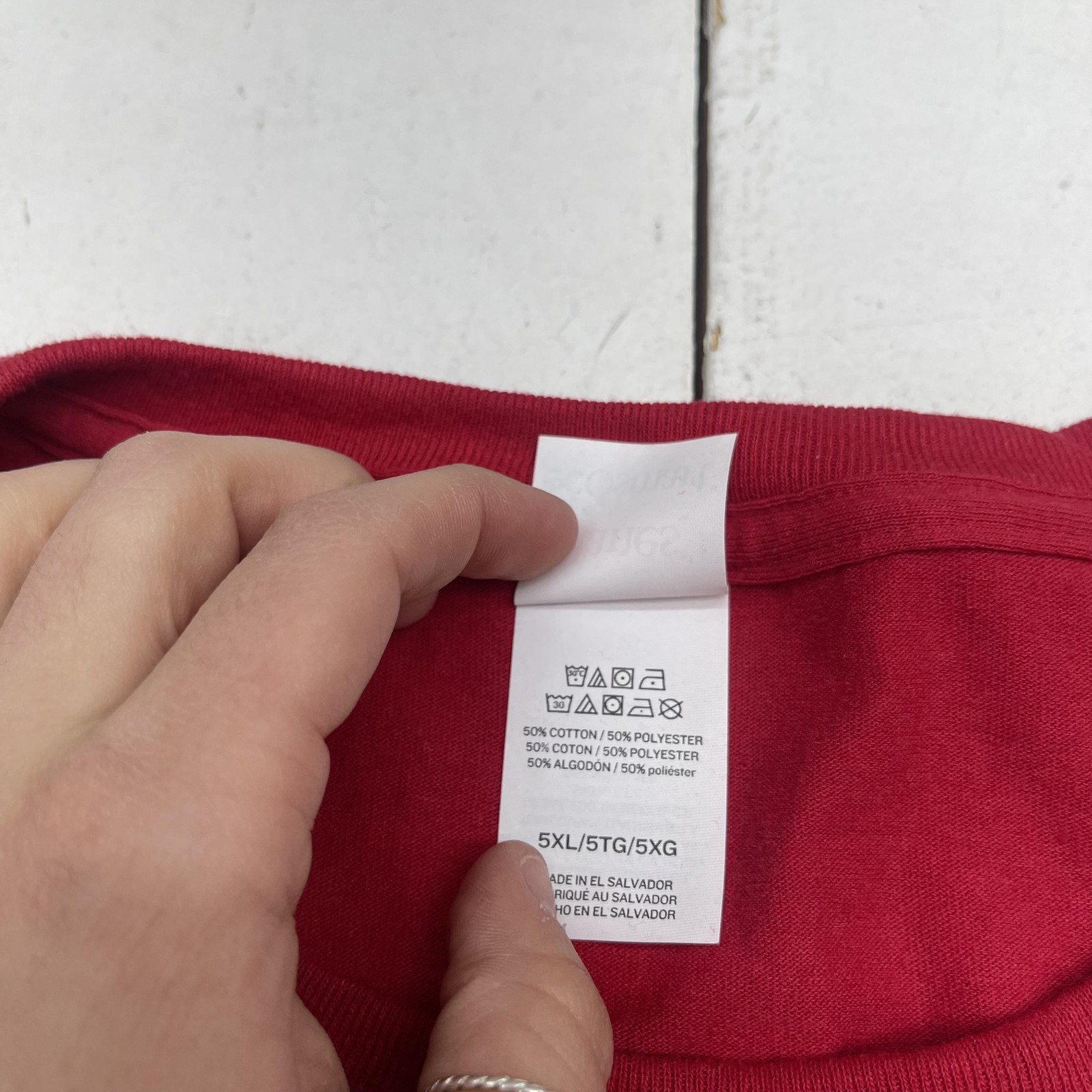 Hanes EcoSmart Shirt Mens 5XL Red Big & Tall Crewneck Basic Tee Short Sleeve gallery