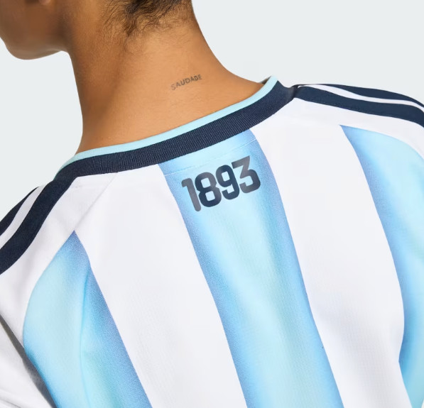 Adidas Argentina 26 Home Crop Jersey Women Shirt White Icey Blue KE5982 gallery