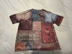 Retro Ethnic Style Splicing Printed Casual Loose T-Shirt Men’s
