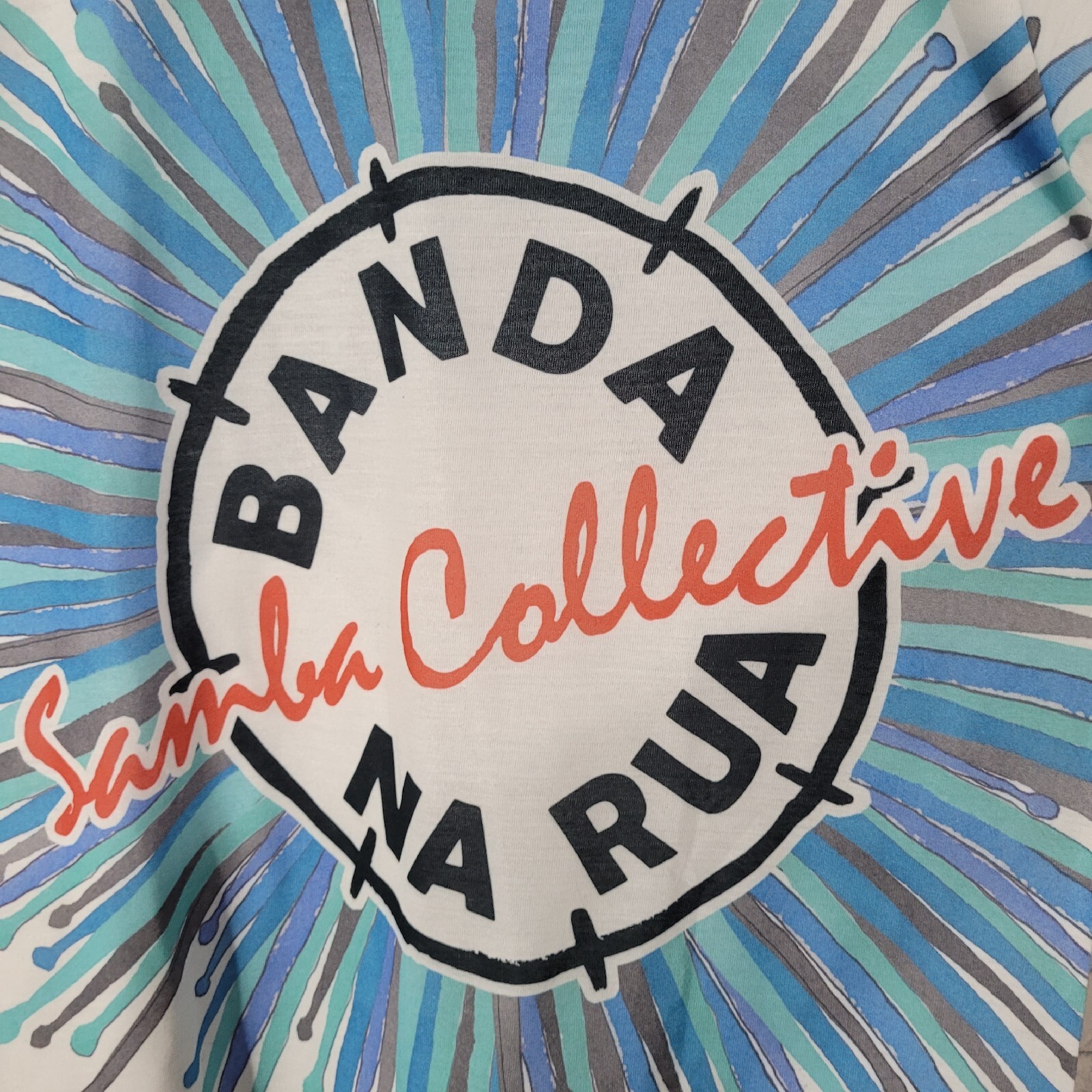 Mens BANDA NA RUA T Shirt Top Medium SAMBA HONLEY White gallery