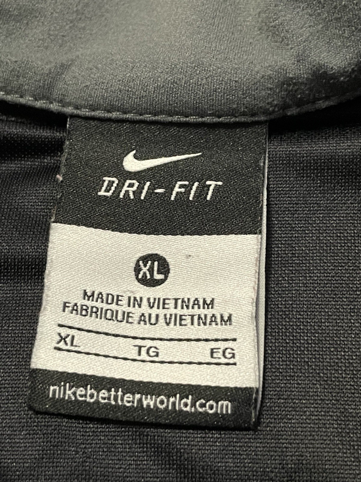 Nike 1/4 Zip Pullover Men XL Black Athletic Running Dri Fit Polyester Swoosh Tee gallery