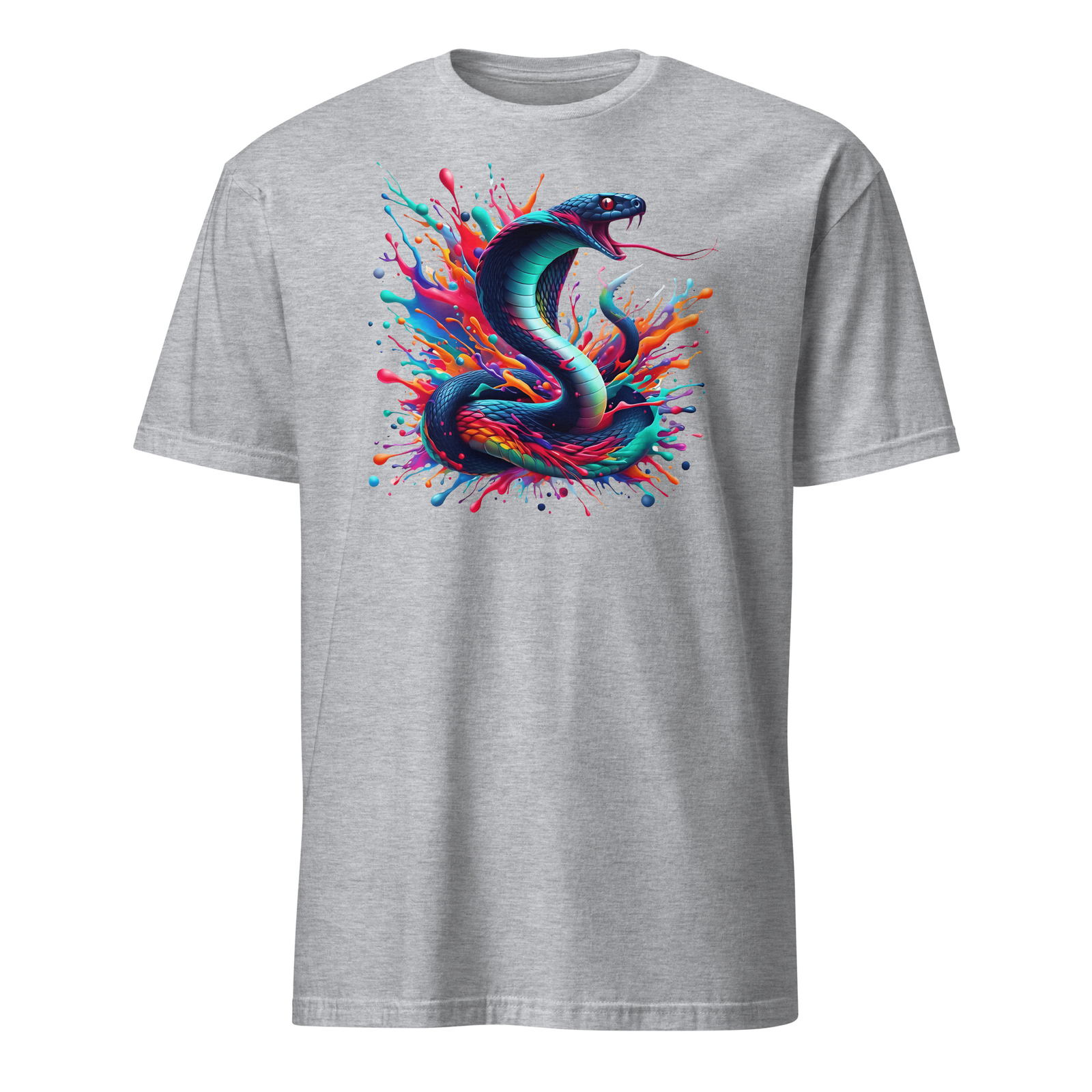 Colorful Cobra Unisex T-Shirt | Vibrant Snake Graphic Tee | Short Sleeve