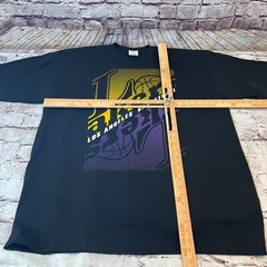 Shaka Black LA Lakers Nation Double Sided Graphic Print Super Max T-Shirt 3XL