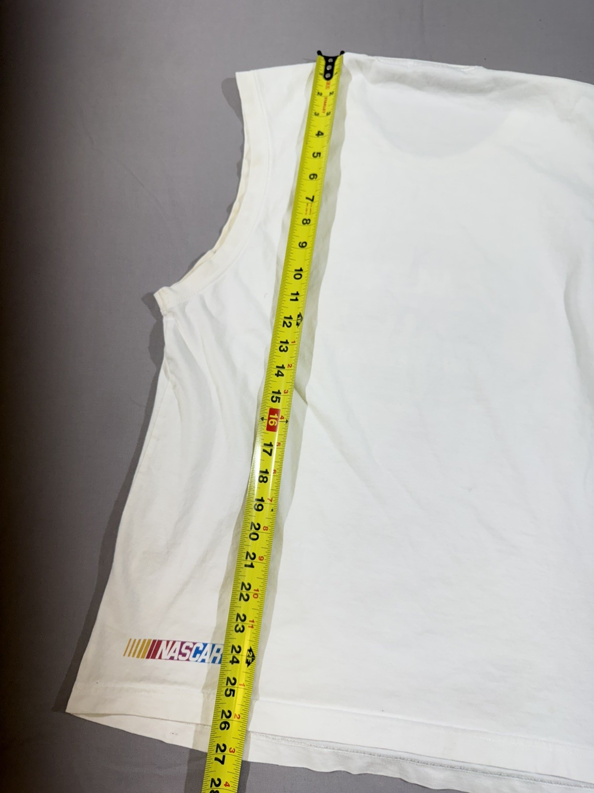Vintage NASCAR White Muscle Tee Size Men’s XL gallery