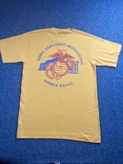 Single Stitch USMC Marine Security Guard Detachment Athens Greece Medium T-Shirt