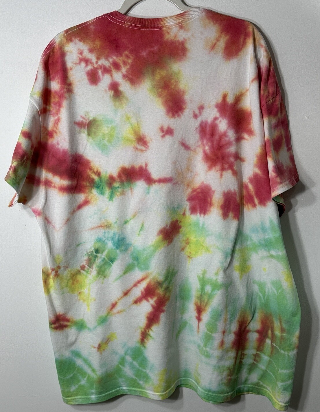 Athletic Works Shirt Men's Sz 2XL Colorful Tie Dyed Cotton Casual Beach Crew gallery