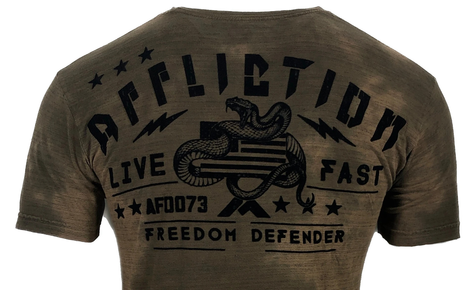 AFFLICTION Men's T-shirt FREEWILL Short Sleeve Skull Tattoo Biker MMA gallery