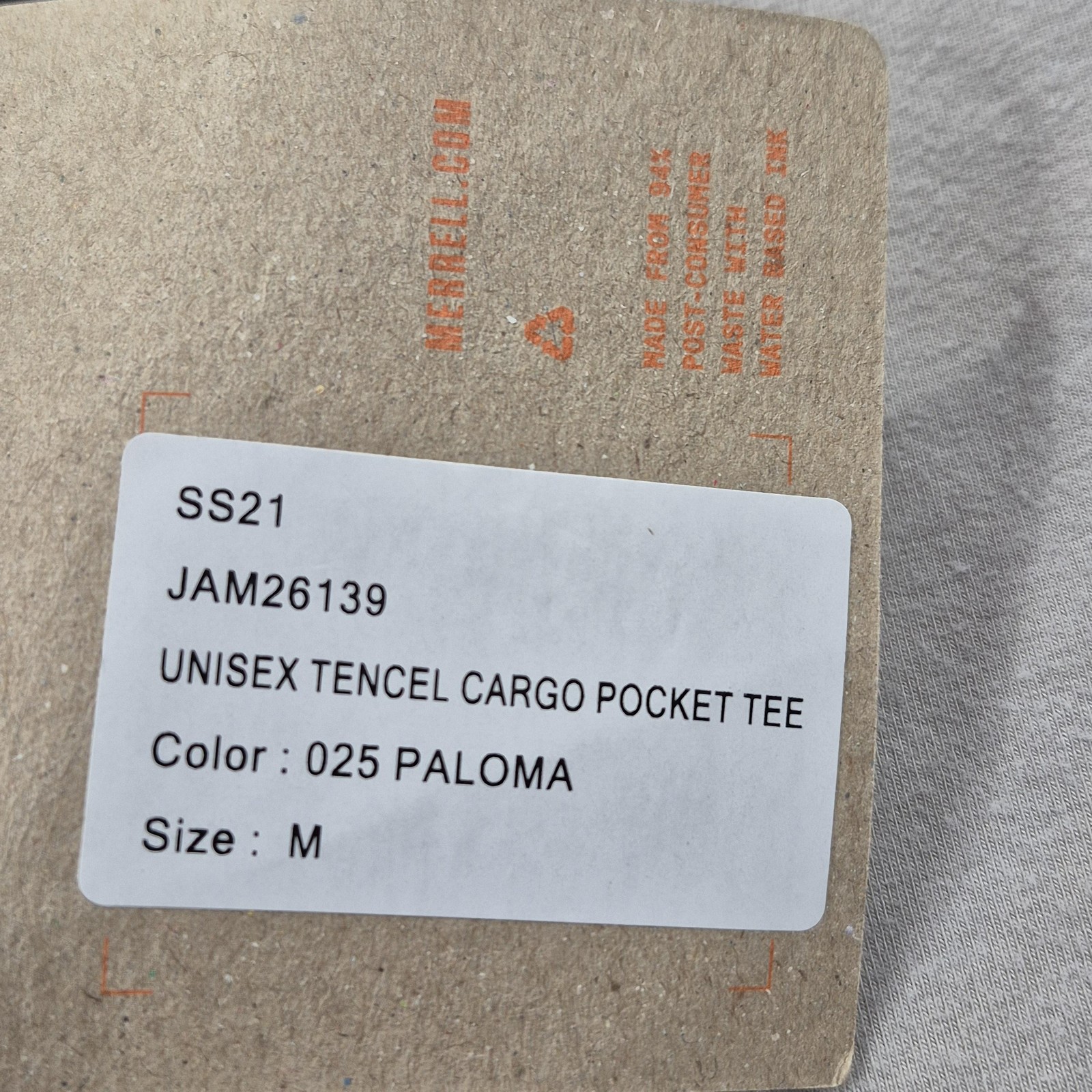 Merrell Shirt Mens Medium Gray Tencel Cargo Pocket Tee Hiking Outdoor JAM26139 gallery