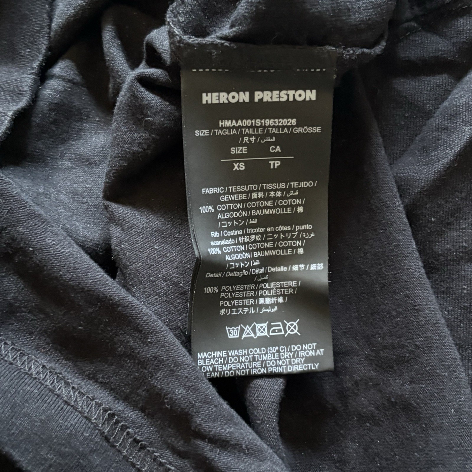Heron Preston Metal Worker S/S T-Shirt Men’s Size X-Small In Black gallery