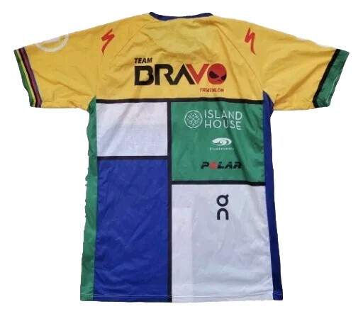 Endura Triathalon Shirt Men Size Medium Tri Run Multicolor Athlete Top Race Gym gallery