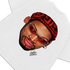 Dennis Rodman Zig Zag Red Hair Rodzilla Hollywood 90’s Vintage Design T-Shirt