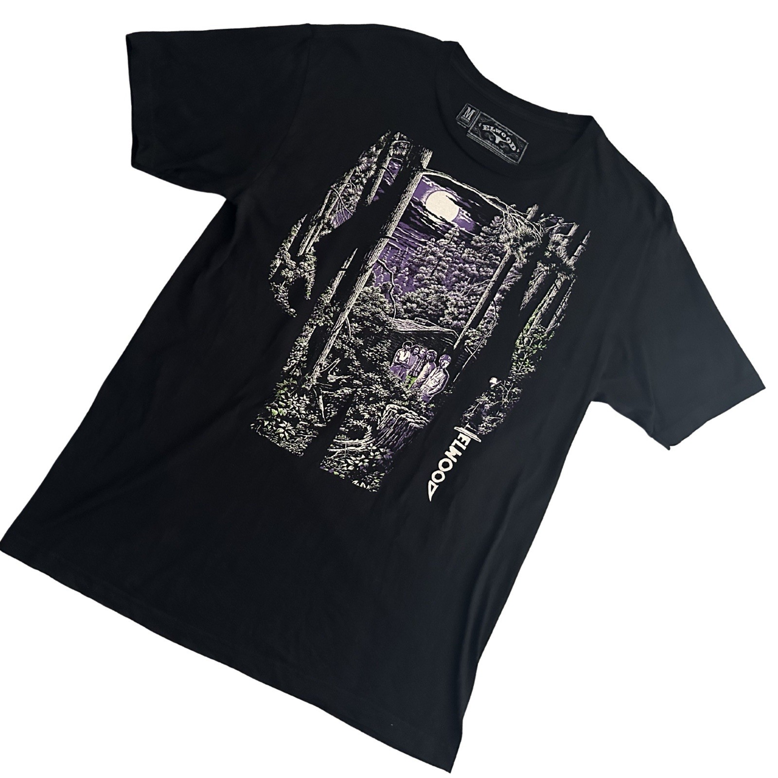 Elwood Skateboards Friday The 13th Horror Graphic Tee Mens M Med Black Y2K Skate gallery