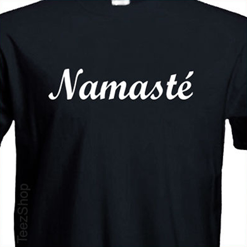 NAMASTE Buddhism YOGA Hindu greeting Sanskrit T-shirt crossfit gym meditation