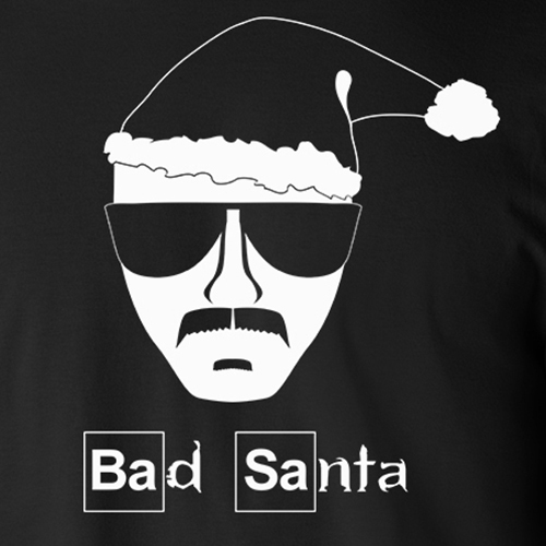 BAD SANTA Christmas gift Breaking Bad walter white xmas funny Heisenberg T-Shirt