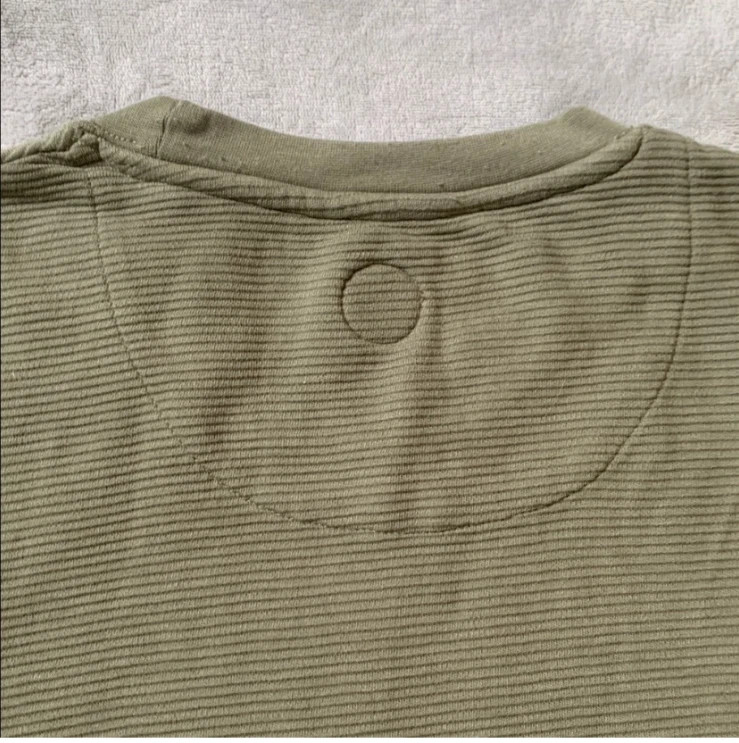 Common People Ottoman Textured Shirt Garment Dye Relaxed Fit Green Ribbed XL NWT gallery